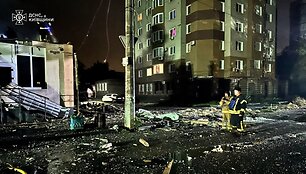 Kyjivo gatvė po Rusijos smūgių / HANDOUT / AFP