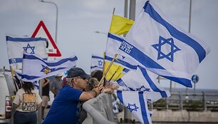 Izraelio įkaitų paleidimo protestas / Eyal warshavsky / ZUMAPRESS.com