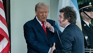 D. Trumpas ir J. Milei / Andrew Leyden / ZUMAPRESS.com