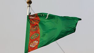 Turkmėnijos vėliava / Maksim Konstantinov / ZUMAPRESS.com
