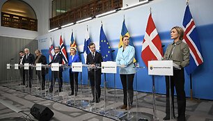 ES ir &Scaron;iaurės &scaron;alių vadovai / JONATHAN NACKSTRAND / AFP