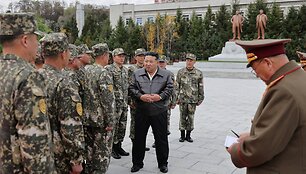 &Scaron;iaurės Korėjos lyderis / KCNA / via REUTERS