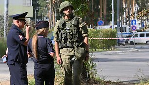 Rusijos kariai ir policininkai / IMAGO/Ilya Pitalev / IMAGO/SNA
