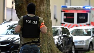 Vokietijos policijos pareigūnas / Federico Gambarini / dpa/picture-alliance
