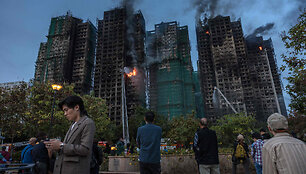 Gaisras Honkonge / DALE DE LA REY / AFP