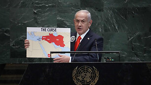 Benjaminas Netanyahu / TIMOTHY A. CLARY / AFP