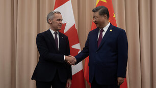 M. Carney ir Xi Jinpingas / Adrian Wyld / ZUMAPRESS.com