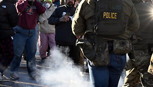 Protestuotojai ir policijos pareigūnai JAV / Carol Guzy / ZUMAPRESS.com