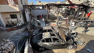 Vaizdas po Izraelio smūgių Libane / MAHMOUD ZAYYAT / AFP