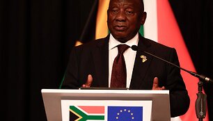 Cyrilas Ramaphosa / GIANLUIGI GUERCIA / AFP
