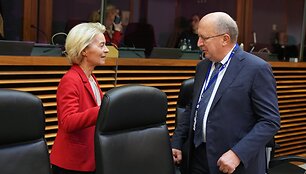 Andrius Kubilius kalbasi su Ursula von der Leyen /  / AP