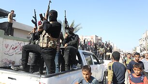 &bdquo;Hamas&ldquo; kovotojai / Abed Rahim Khatib / dpa/picture-alliance