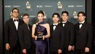 &bdquo;Grammy&ldquo; apdovanojimų laimėtojai i&scaron; Pietų Korėjos / AMY SUSSMAN / Getty Images via AFP