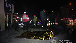 Rusų i&scaron;puolis Zaporižioje / HANDOUT / AFP