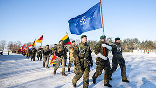 Lietuvoje dislokuojama Vokietijos brigada perėmė vadovavimą tarptautiniam NATO batalionui / Teodoras Biliūnas / BNS