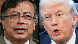 Gustavo Petro ir Donaldas Trumpas / RAUL ARBOLEDA SAUL LOEB / AFP