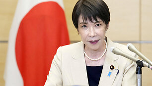Japonijos ministrė pirmininkė Sanae Takaichi / KYODO / via REUTERS