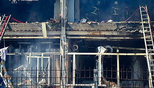 Rusijos smūgių Ukrainoje padariniai / STATE EMERGENCY SERVICE OF UKRAI / via REUTERS