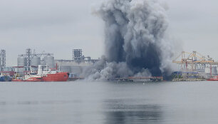 Sprogimas Rumunijos uoste / OBSERVATOR ANTENA1 / via REUTERS