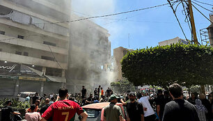 Izraelio smūgių Beirute padariniai / IBRAHIM AMRO / AFP