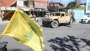 &bdquo;Hezbollah&ldquo; vėliava / MAHMOUD ZAYYAT / AFP
