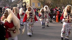 VIDEO kadras: Užgavėnės Ulme, Vokietijoje, 2014 metais