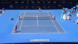 VIDEO kadras: &Scaron;kotas tapo trečiuoju Australijos atvirųjų teniso pirmenybių Melburne pusfinalio dalyviu