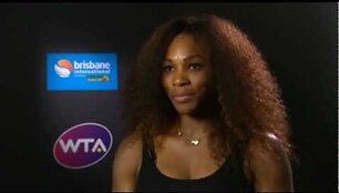 VIDEO kadras: Serena Williams apie laimėtą Brisbeno turnyrą