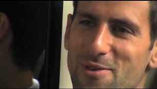 VIDEO kadras: Novako Džokovičiaus interviu po laimėto &bdquo;Australian Open&ldquo; turnyro