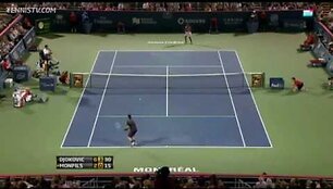 VIDEO kadras: \"Rogers Cup\" pusfinalyje Novakas Džokovičius žais su Jo-Wilfriedu Tsonga