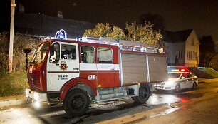 Gaisras A.Kojelavičiaus gatvėje.