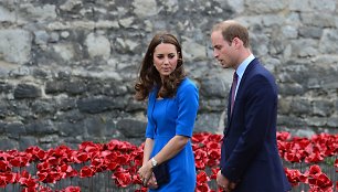 Didžiosios Britanijos princas Williamas ir Kembridžo hercogienė Catherine 