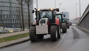 Žemdirbių protesto akcija Vilniuje