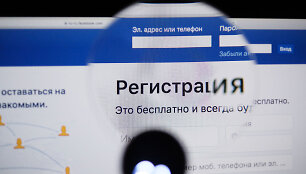 Rusi&scaron;kas &bdquo;Facebook&ldquo; registravimosi langas