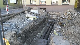 Perkasta Vokiečių g. dalis Vilniuje.