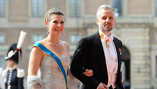 Norvegų ra&scaron;ytojas Ari Behnas su Norvegijos princese Maertha Louise 