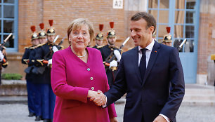 A.ngela Merkel ir Emmanuelis Macronas