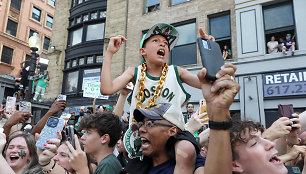 „Celtics“ švenčia čempionų titulą