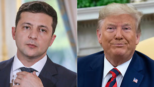 Volodymyras Zelenskis ir Donaldas Trumpas