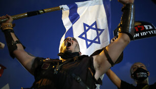 Protestas prie&scaron; Benjaminą Netanyahu