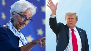 Christine Lagarde ir Donaldas Trumpas