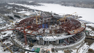 Jau de&scaron;imt metų Sankt Peterburge statomas &bdquo;Zenit&ldquo; stadionas &ndash; jame taip pat vyks 2018-ųjų pasaulio čempionato mačai