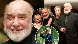 Antanas &Scaron;urna su Nijole Gelžinyte ir žmona Birute (de&scaron;inėje)