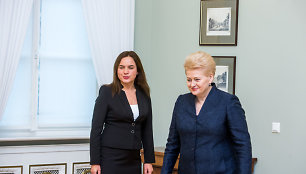 Milda Vainiutė ir Dalia Grybauskaitė