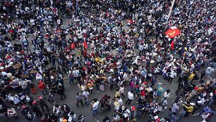Protestuotojai Mianmare