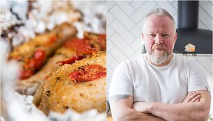 Vytaras Radzevičius ir jo keptas vi&scaron;čiukas