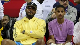 Carmelo Anthony kartu su sūnumi Kiyanu