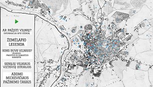 Interaktyvios parodos po Vilnių žemėlapis