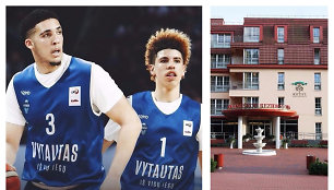 LiAngelo Ballas ir LaMelo Ballas turėtų apsigyventi Birštono viešbutyje.