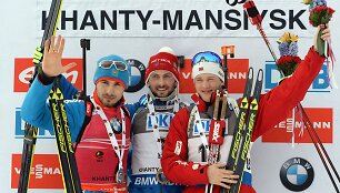 I&scaron; kairės: Antonas &Scaron;ipulinas, Jakovas Fakas ir Tarjei Boe
